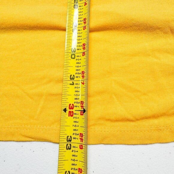 Avenue Scoop‎ Neck Blouse Womens 30/32 Plus Size Top Yellow Strap Back Casual - Picture 11 of 12